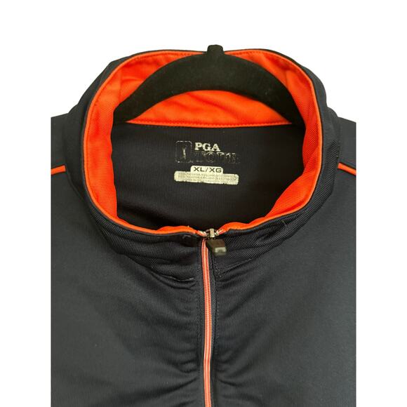 PGA Tour Navy Track Jacket 1/4 Zip Pull Over Size XL - Picture 2 of 5